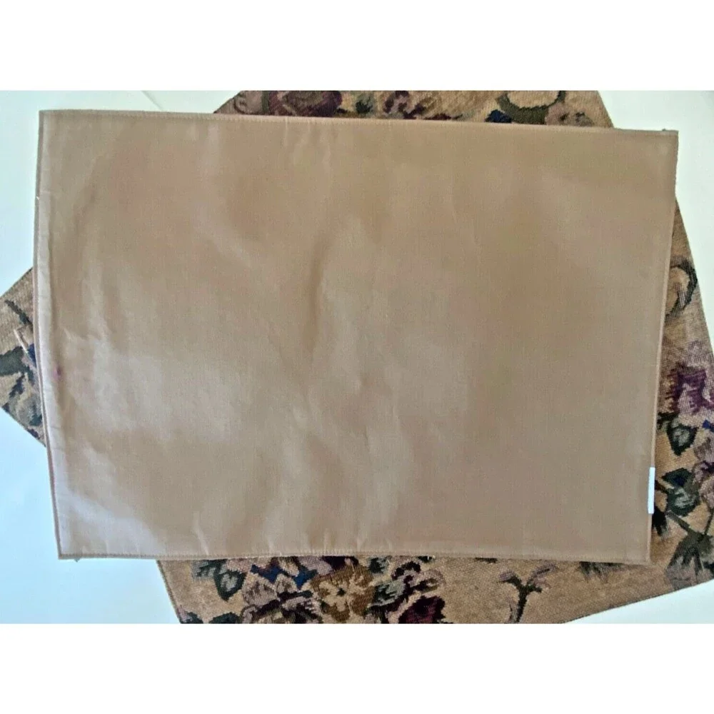 Vtg 4 Placemats w/2 Matching Napkins Tapestry Woven Mervyn's English Rose Unused